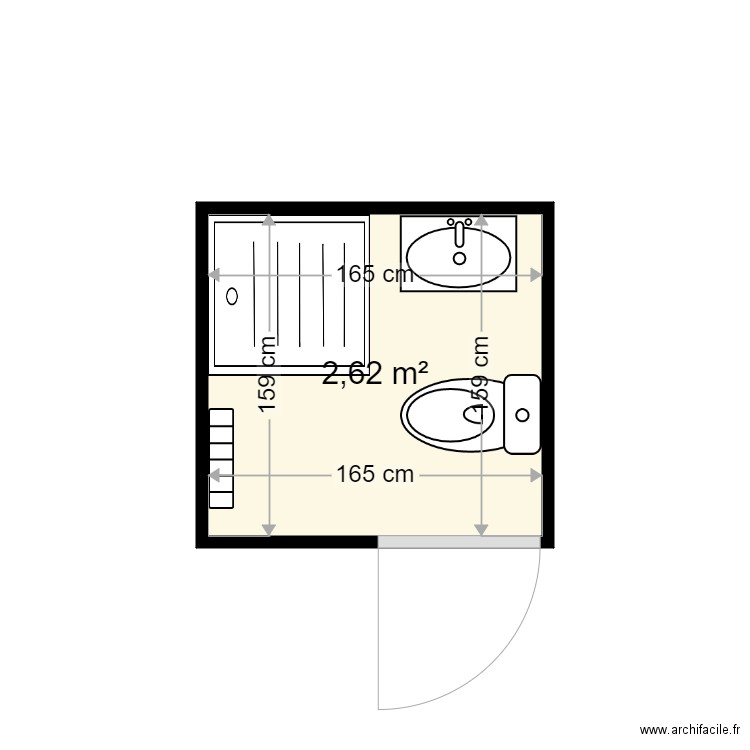 CARDOEN GINIETTE . Plan de 1 pièce et 3 m2