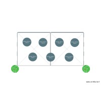 Implantation mange debouts sous 2 tentes 3x3m