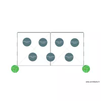 Implantation mange debouts sous 2 tentes 3x3m