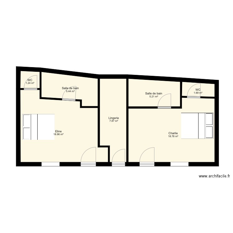 Eline et Charlie Chambres hôtes. Plan de 0 pièce et 0 m2