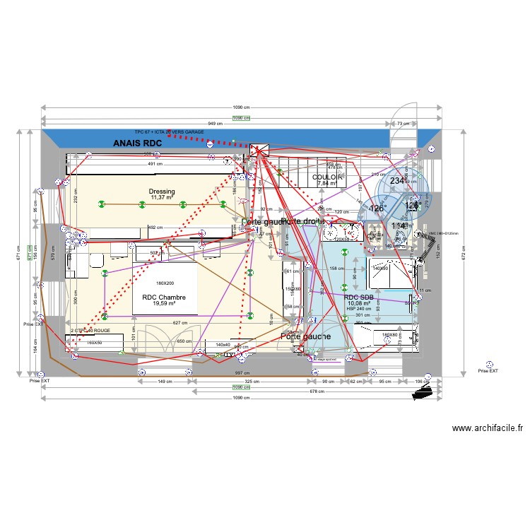 ANAIS BAT1 RDC ELEC 07 02 2023. Plan de 6 pièces et 97 m2