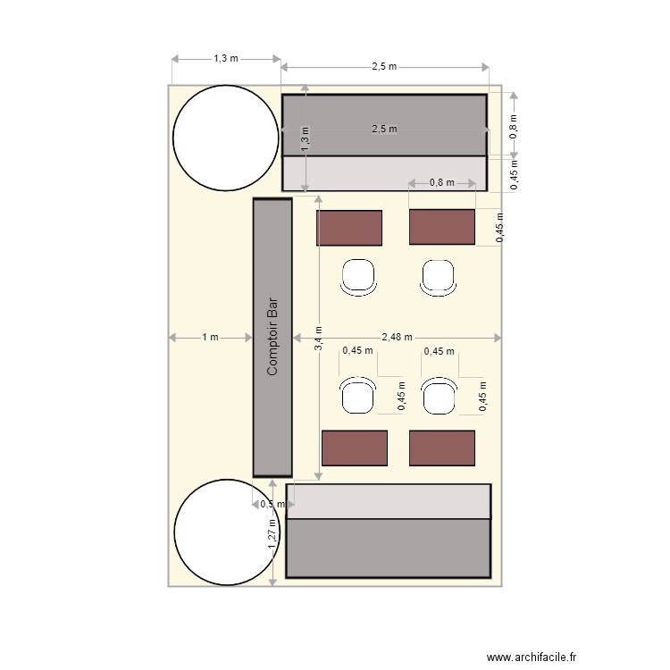 stand maarif. Plan de 1 pièce et 24 m2