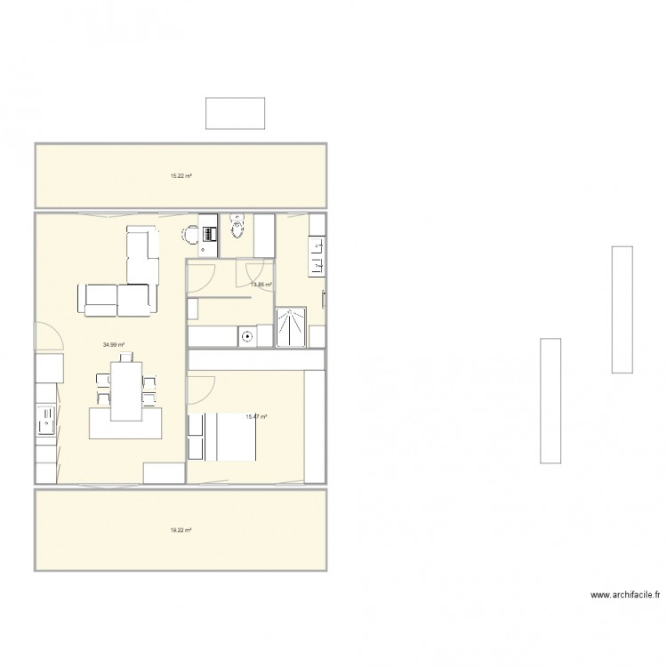 Plan avec mesures. Plan de 0 pièce et 0 m2