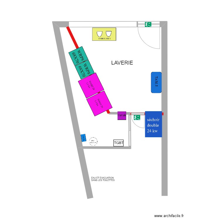 PROJET LAVERIE LE MEUR. Plan de 0 pièce et 0 m2