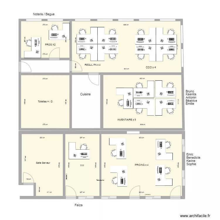 Hangar r+1 cot&eacute; Ouest-2. Plan de 
