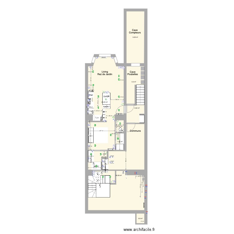 Marie José Rez jardin version studio en attente pour après. Plan de 0 pièce et 0 m2