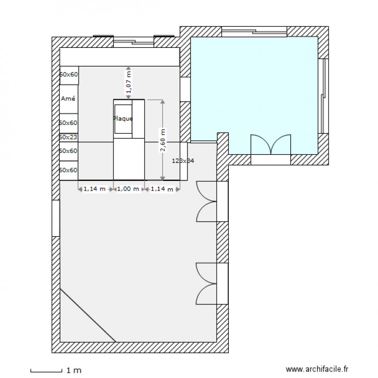 Cuisine Severine C6. Plan de 0 pièce et 0 m2