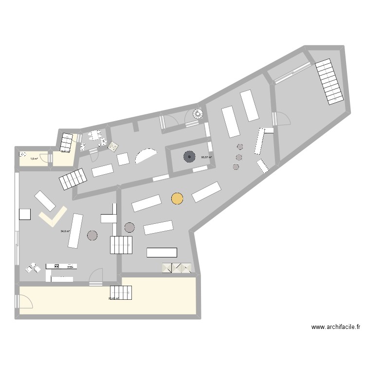 comptoir. Plan de 0 pièce et 0 m2