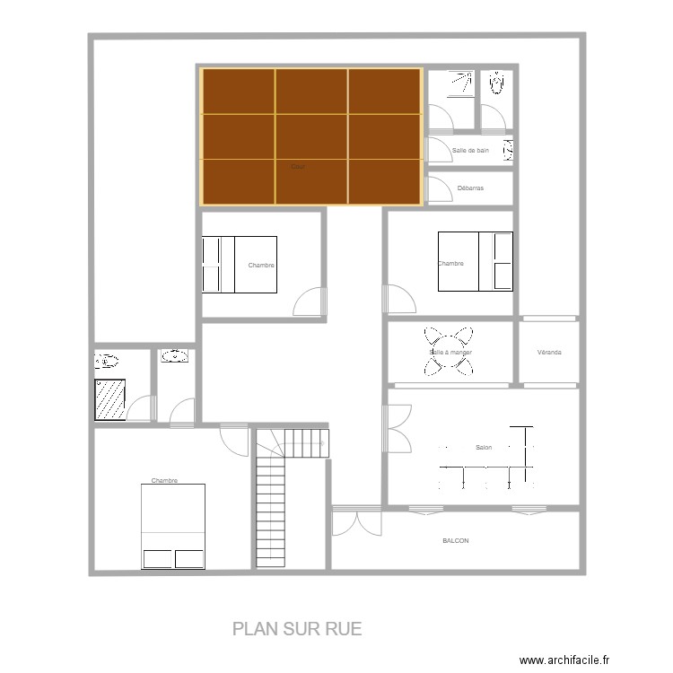 KEDAMY. Plan de 14 pièces et 193 m2