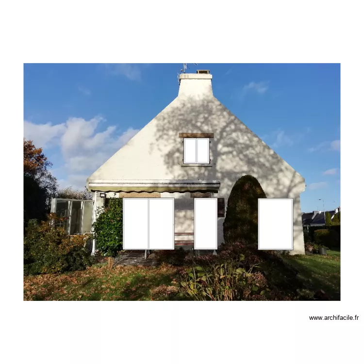 Pignon sud modifi&eacute;. Plan de 