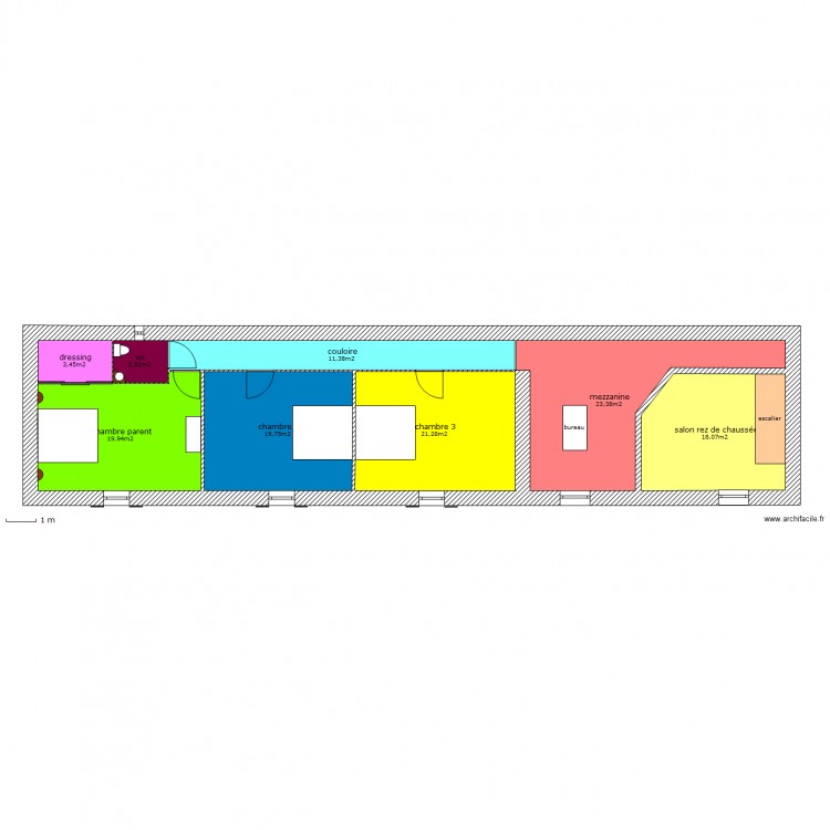 etage. Plan de 0 pièce et 0 m2