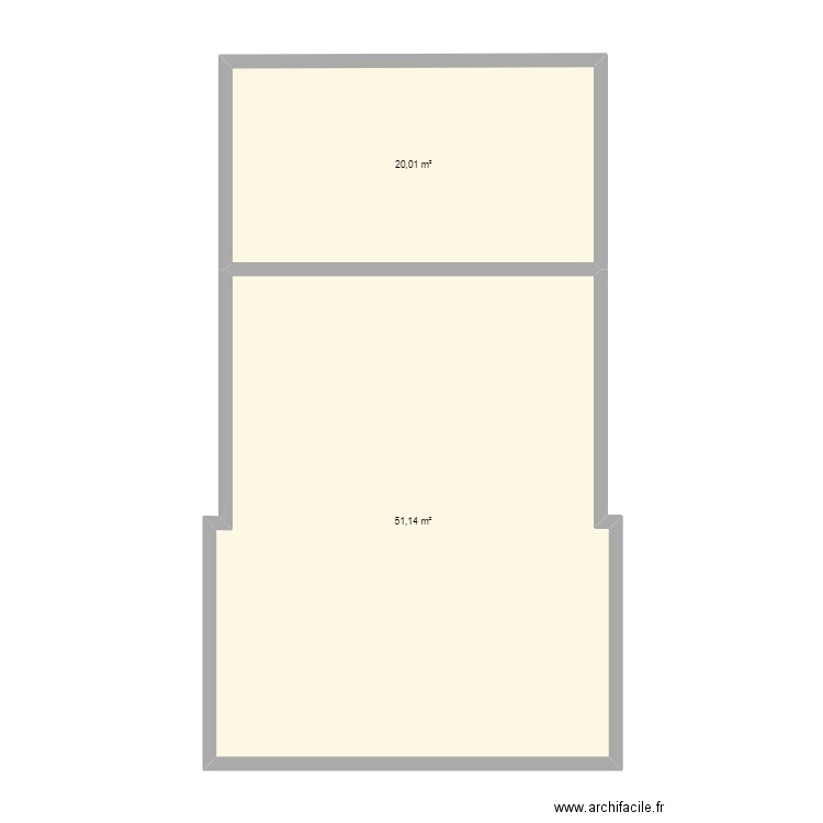 LOT 2 HOTEL DIEU. Plan de 2 pièces et 71 m2