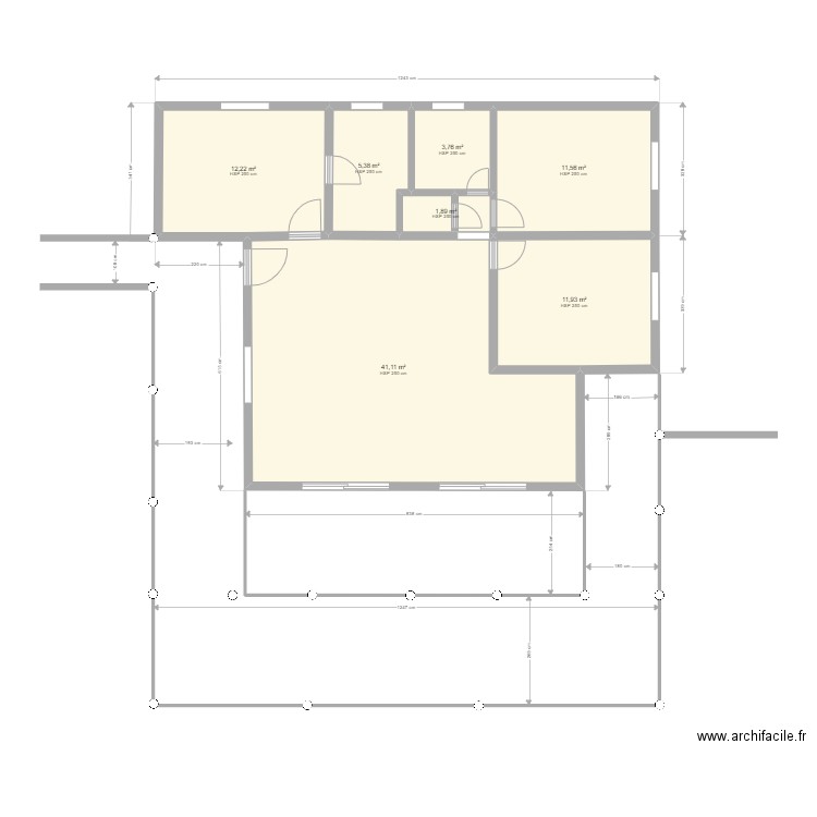 Mesures. Plan de 0 pièce et 0 m2