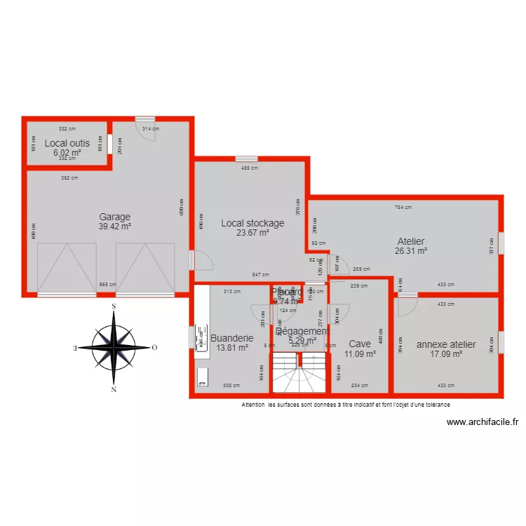 BI 6178 Sous sol côté. Plan de BI 6178 Sous sol côté. Plan de