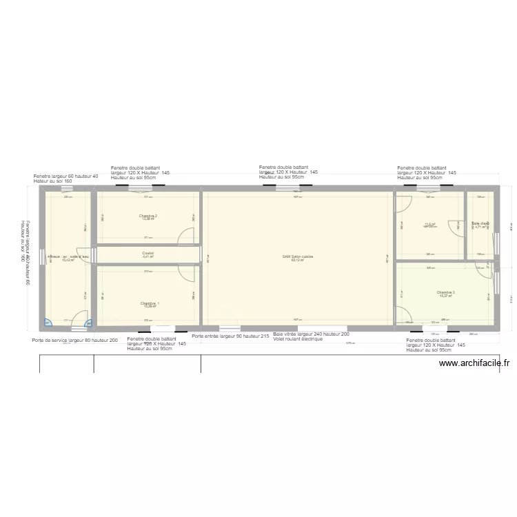 La paillotte. Plan de 