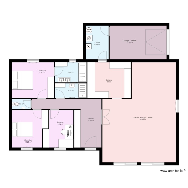 Projet 1. Plan de 0 pièce et 0 m2