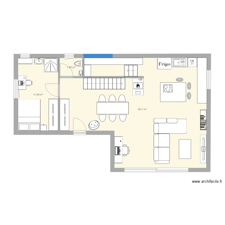 maison sans entrée. Plan de 0 pièce et 0 m2