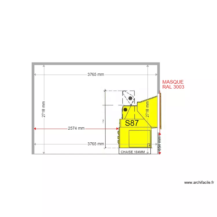 COUPE PROJET BEAUCAIRE S87. Plan de 