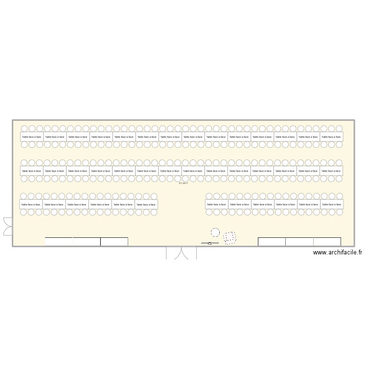 plan de table N°1 . Plan de 1 pièce et 271 m2