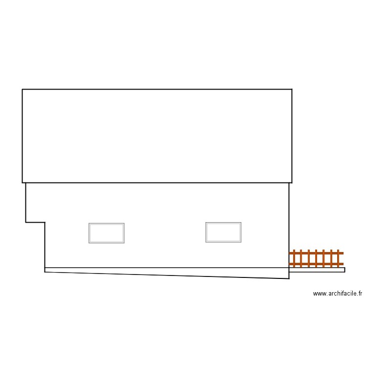 Façade Est Modifications. Plan de 0 pièce et 0 m2