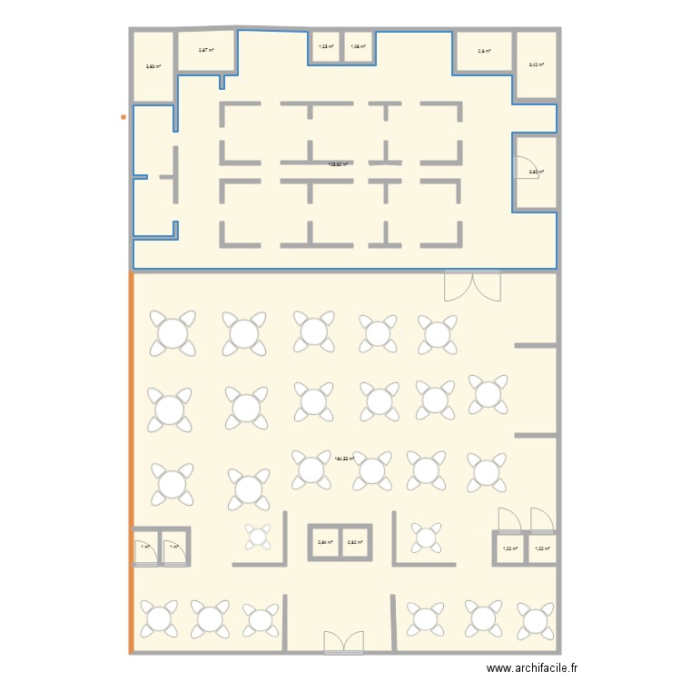 resturan yukihira. Plan de 15 pièces et 328 m2