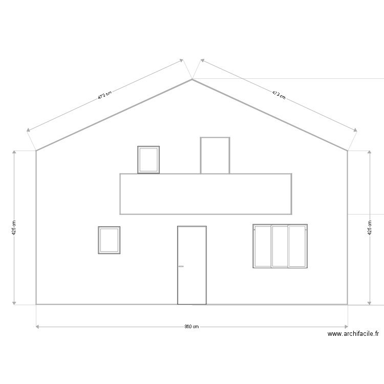 BremFacadeOUEST. Plan de 0 pièce et 0 m2