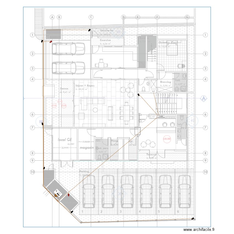 Vidéo surveillance RDC. Plan de 0 pièce et 0 m2