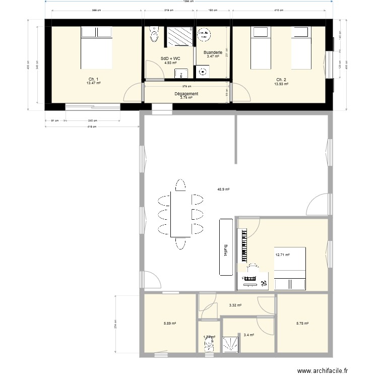 Maubuisson Extension v22. Plan de 0 pièce et 0 m2