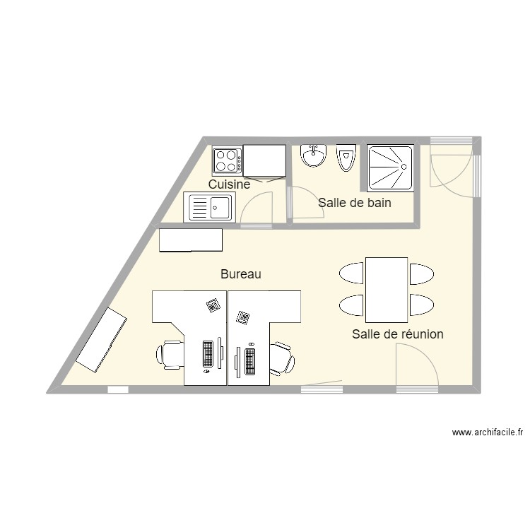 Casa Piccolo bureau variant 2. Plan de 0 pièce et 0 m2