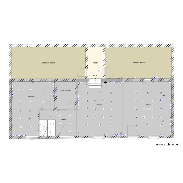 ELECTRICITE BAS. Plan de 0 pièce et 0 m2