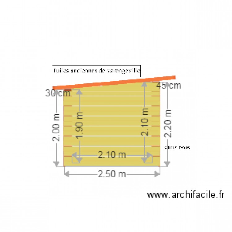 abri gite n3 pignon nord. Plan de 0 pièce et 0 m2