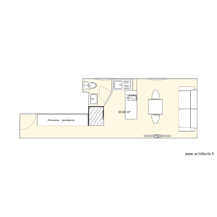 Yvonne Canapé Lit. Plan de 0 pièce et 0 m2