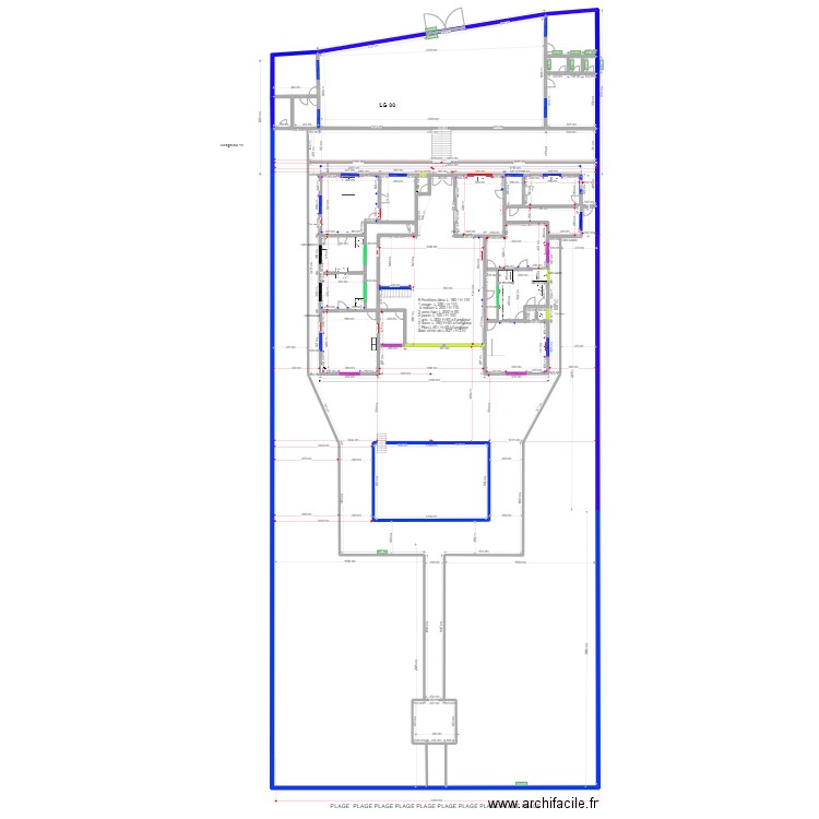 A LG 97. Plan de 108 pièces et 7216 m2