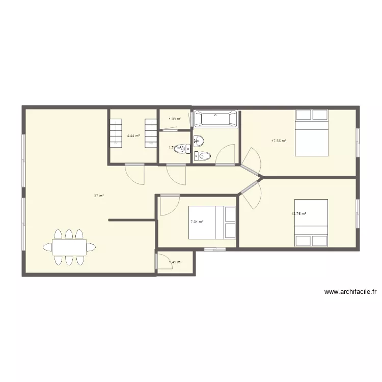Appartement Berkendael. Plan de 