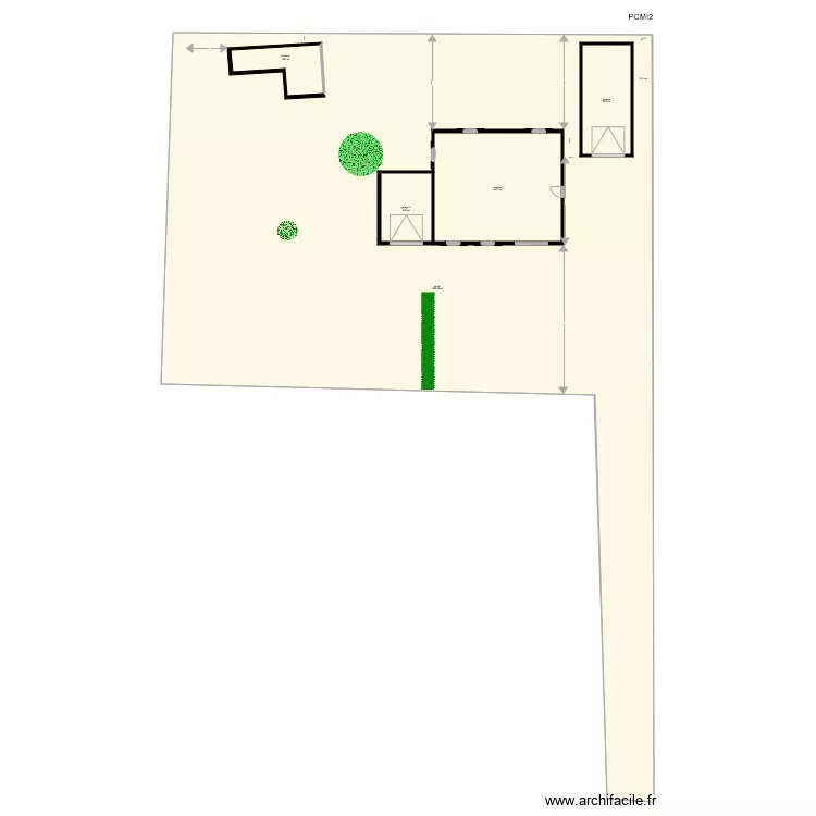 plan masse avant travaux PCMI2. Plan de 