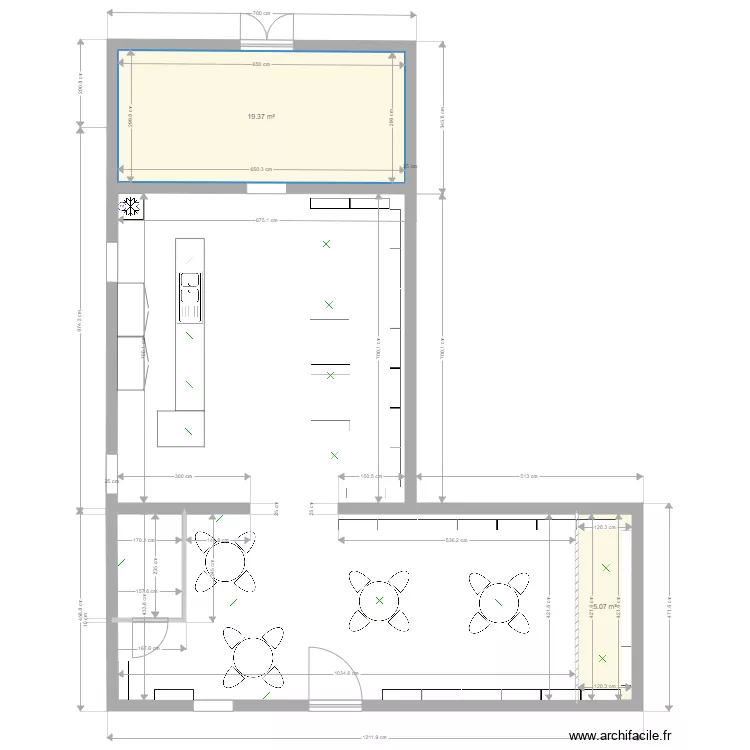 Degustation projet. Plan de 