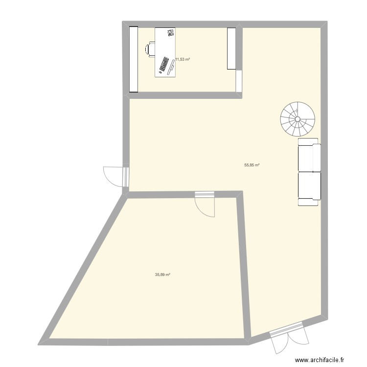 etude 1. Plan de 0 pièce et 0 m2
