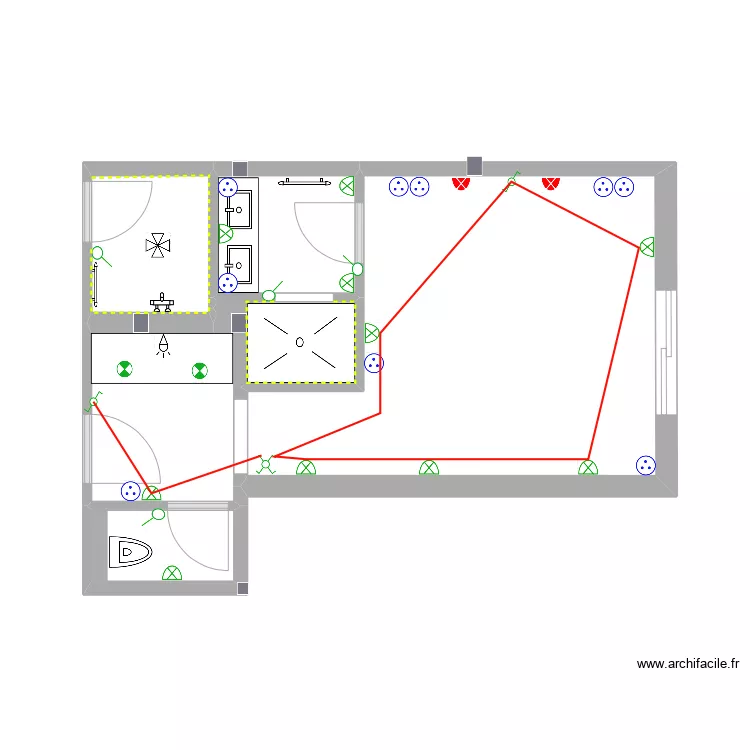 CHAMBRE 3 &Eacute;LECTRICIT&Eacute;. Plan de 