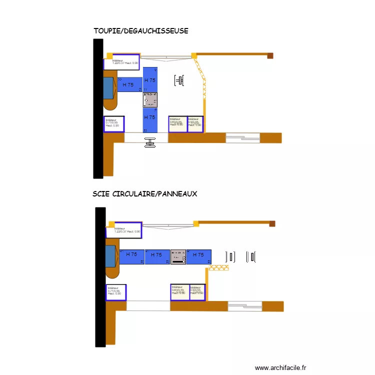 RANGEMENT ATELIER 2021. Plan de 
