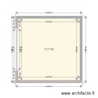plan graphique 2d avec porte garage