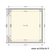 plan graphique 2d avec porte garage