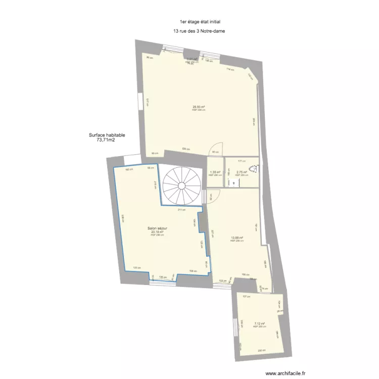 Projet restaurant. Plan de 