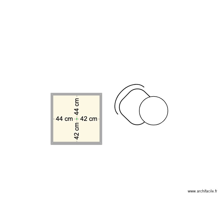 CHAMBRE 3 - MUR2. Plan de 1 pièce et 1 m2