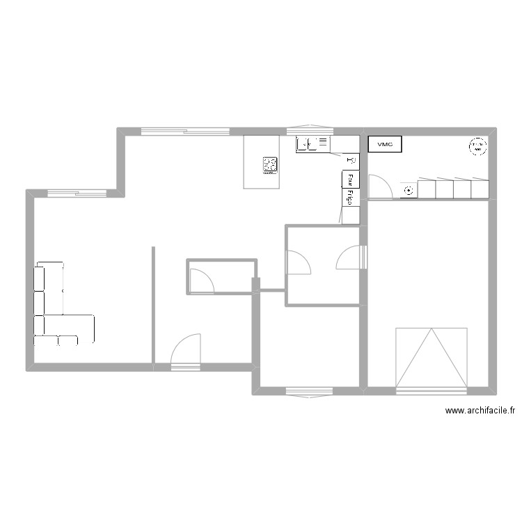 RDC GG Anould. Plan de 5 pièces et 114 m2