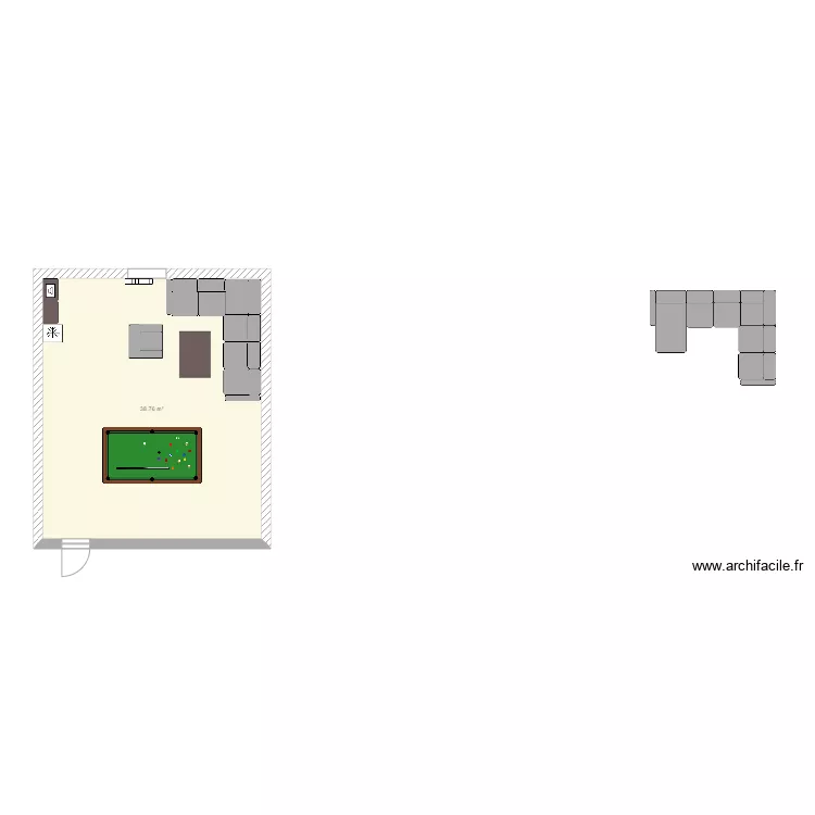 grenier fauteuil. Plan de grenier fauteuil. Plan de
