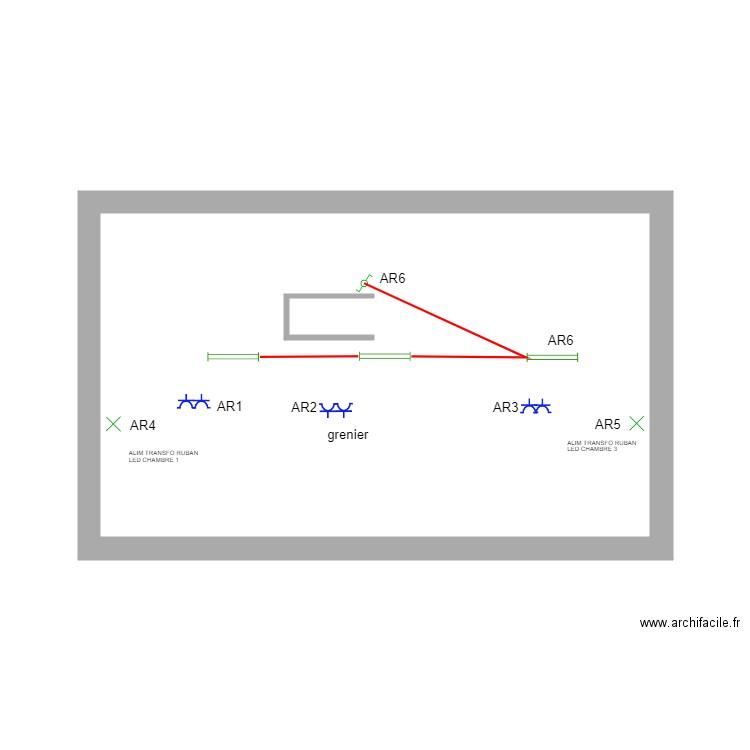 grenier. Plan de 0 pièce et 0 m2