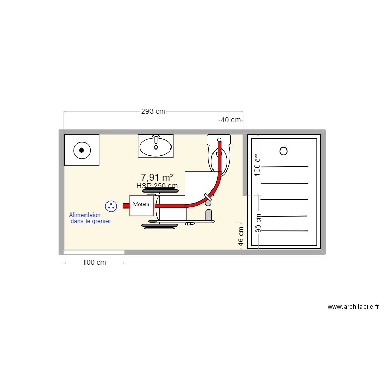 BERNET 2 64  . Plan de 1 pièce et 8 m2