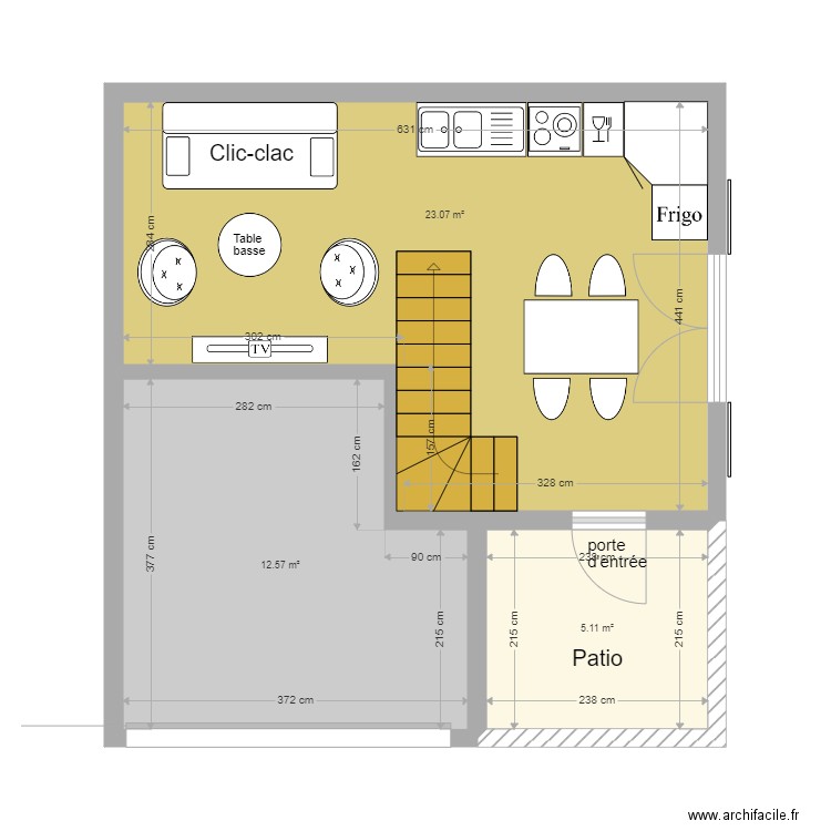 rdc extension garage 2. Plan de 0 pièce et 0 m2