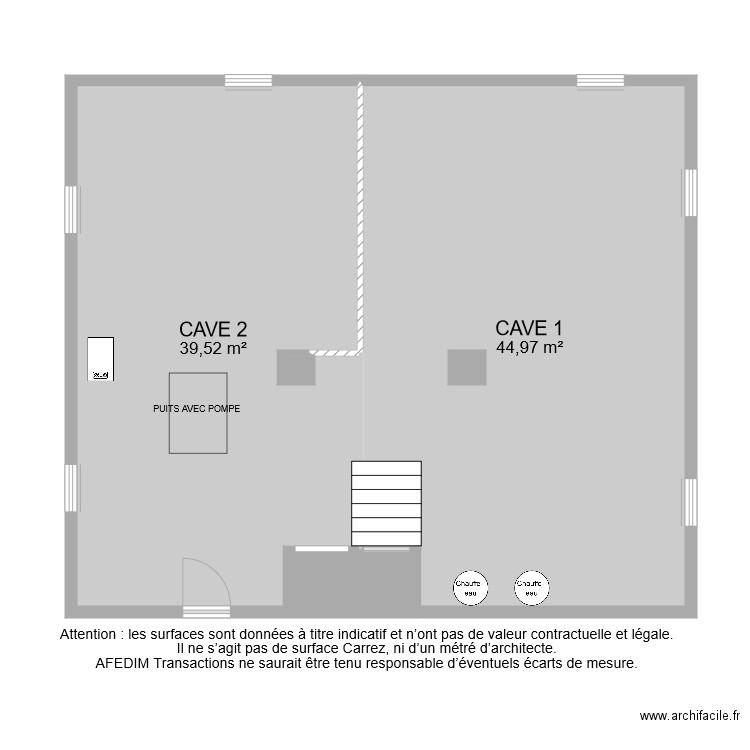 BI 6916 SOUS SOL. Plan de 6 pièces et 88 m2