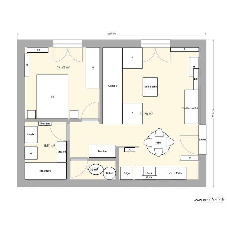 MAISON RDZ  PLUS 1ER. Plan de 0 pièce et 0 m2